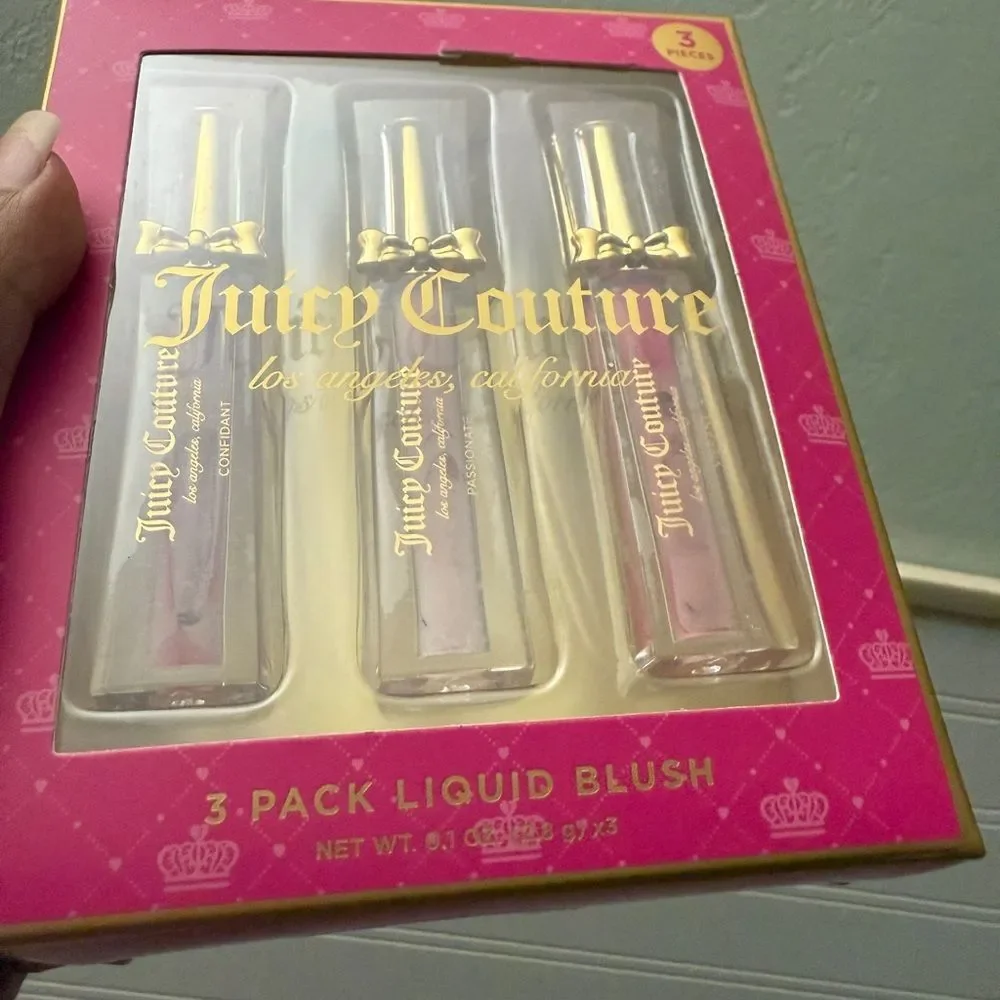 4/$25 Juicy Couture Liquid Blush Set - Pink and Gold new nib gifts jc